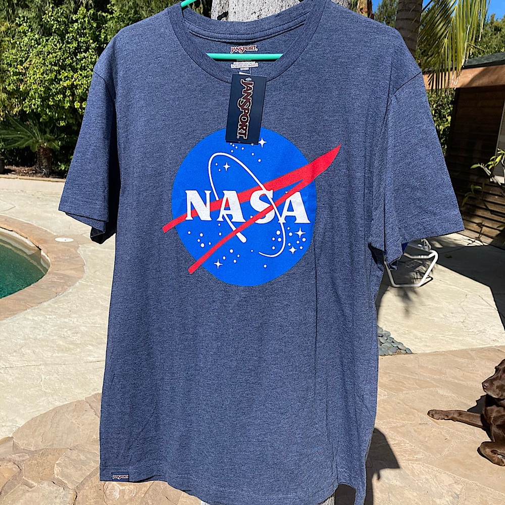 JanSport NASA JPL Graphic Blue Short Sleeve Tee New.